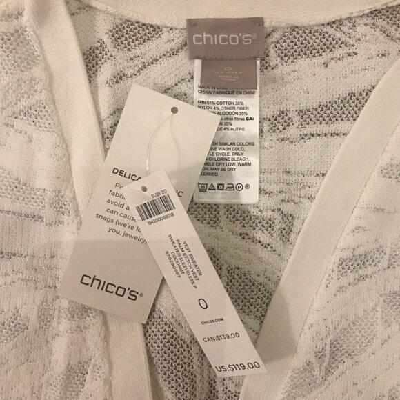 NWT Chico's palm sweater vest - Picture 2 of 5